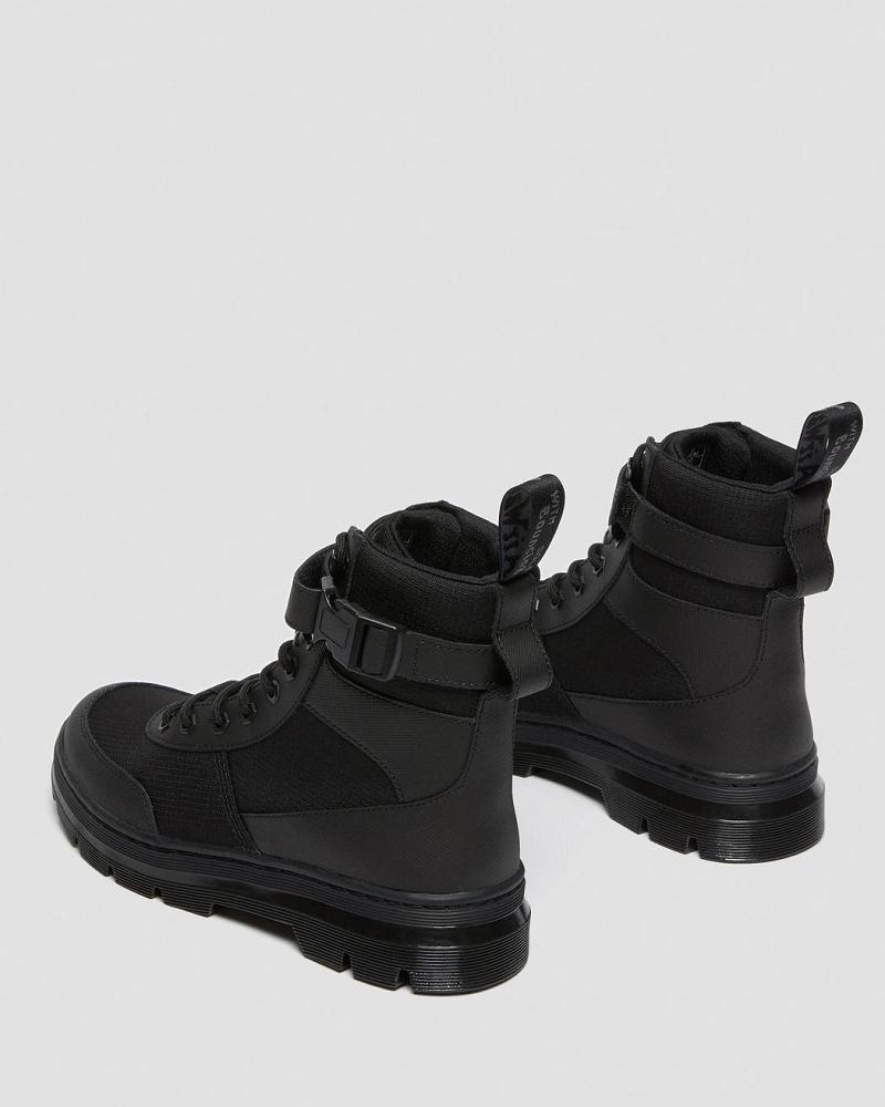 Black Women's Dr Martens Combs Tech Poly Ankle Boots | CA 53SGL